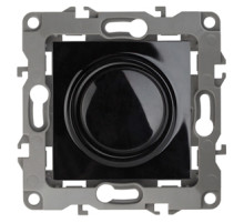 ЭРА 12-4101-06 Светорегулятор поворотно-нажимной, 400ВА 230В, IP20, Эра12, чёрный (6/60/1500)