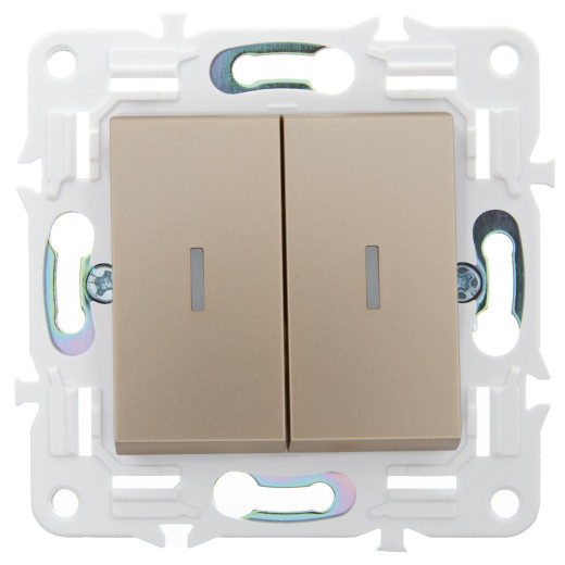 SKANDY Выключ. 2-кл. прох. с инд. 10А SK-V10Sa песоч. IEK