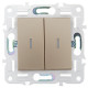 SKANDY Выключ. 2-кл. прох. с инд. 10А SK-V10Sa песоч. IEK