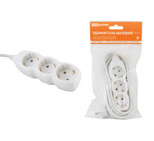 TDM Удлинитель бытовой  У03  3 гнезда, 5метров, с заземлением ПВС  3х1мм2  16А/250В