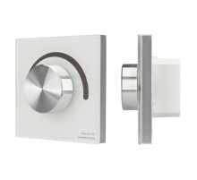 Arlight Панель SMART-P98-DIM-G-IN White (230V, 1.5A, 0/1-10V, Rotary, 2.4G) (Стекло)