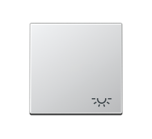 JUNG A 500 Алюминий Клавиша 1-ая с символом ОСВЕЩЕНИЕ