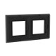 Рамка из натурального стекла 2 поста (4 мод.), Avanti, черная