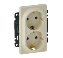 Legrand Valena LIFE DIY Сл.кость Розетка 2-ая с/з, безвинт.зажим.