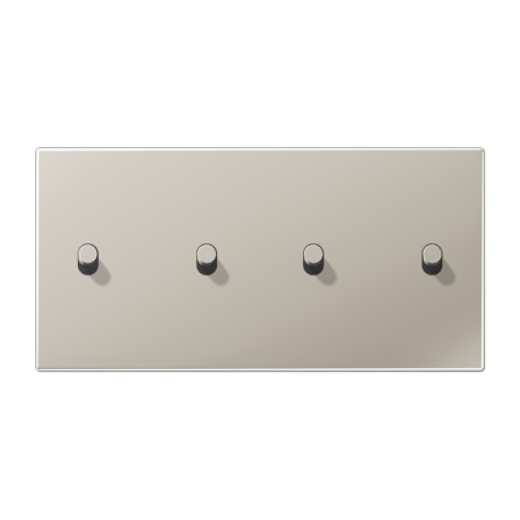 Центральная плата, 2 поста, для горизонтальной установки, тумблеры 2+2, цилиндр, металл, нержавеющая сталь, LS1912