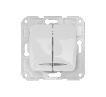 KRANZ DEA Выключатель 2кл (инд) с/у 10А меx. Бел