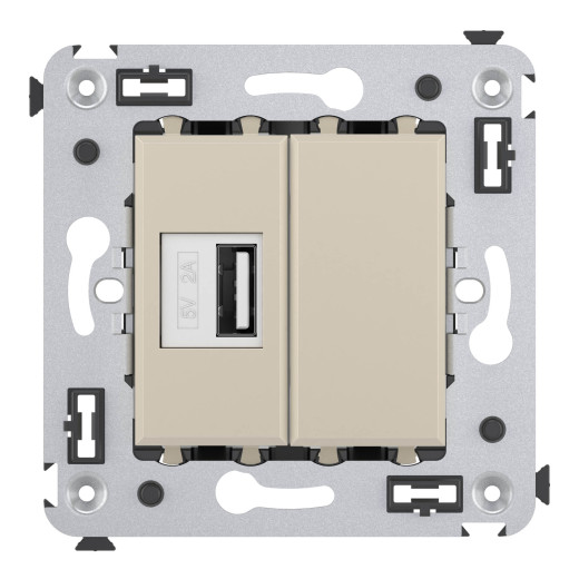 USB зарядное устройство в стену 2.1 А, Avanti, ванильная дымка