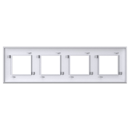 Рамка 4 поста (8 мод.), Avanti, закаленная сталь