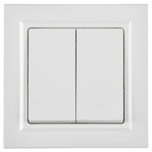 BRITE Выключ. 2-кл. 10А в сб. ВСР10-2-0-БрБ бел. IEK