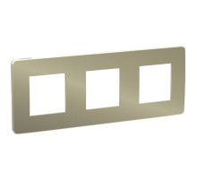 Schneider Electric Unica Studio Бронза/Бежевая Рамка 3-ная