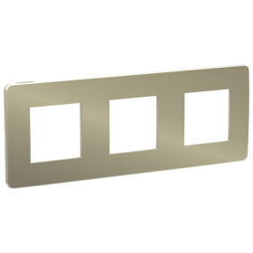 Schneider Electric Unica Studio Бронза/Бежевая Рамка 3-ная