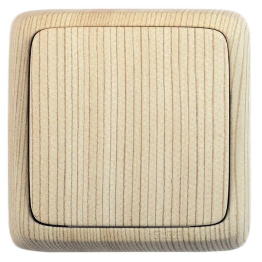 ВА10-113-02 Выключатель открытой установки, одноклавишный, с изолирующей пластиной, цвет сосна