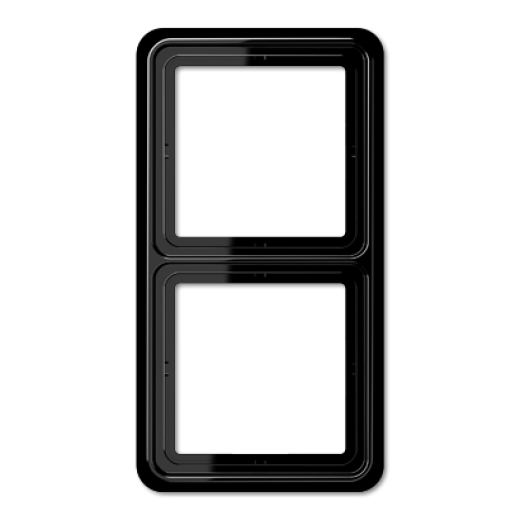 Рамка для вертикальной и горизонтальной установки, 2 поста, дюропласт, черный, CD500