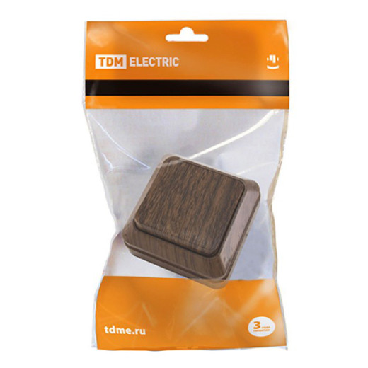 Переключатель на 2 направления 1-кл. открытой установки IP20 10А, бук 