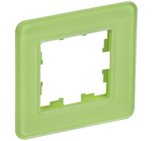 IEK BRITE DECOR Эко грин матовый стекло скругл.угол Рамка 1-мест. РУ-1-2-Бр RE