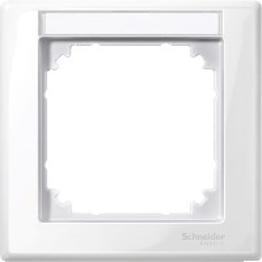 MERTEN M-Smart РАМКА 1 пост с полем д/надписи ПОЛ.БЕЛЫЙ, SM
