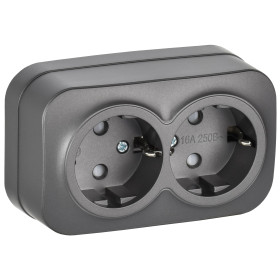 IEK GLORY Роз. 2-я с з/к/ш о/у 16А РСш22-3-ХСм сталь м.