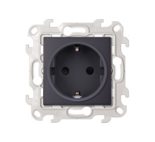 Simon 24 Графит Розетка 2К+3 Sсhuko с защитными шторками