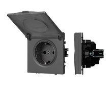 Arlight Механизм розетки влагозащищённый SCT-NOBE-MCP-SFPL-GR (230V, 16A) (-)