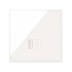 Simon 100 Белый глянец Кит 1 пост, фронт. Накладка на 1 розетку RJ45