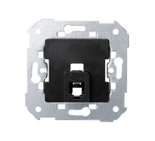 Simon 75 Мех Графит Розетка ТЛФ с суппортом RJ-11 4 контакта