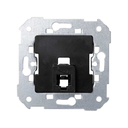 Simon 75 Графит Розетка ТЛФ с суппортом RJ-11 4 контакта