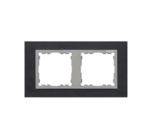 Simon 82 Nature Сталь матовая чёрная/Алюминий/Металл Рамка 2-ая