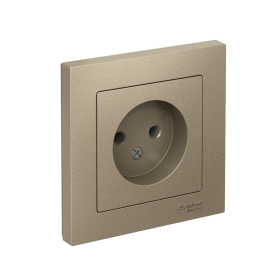 Systeme Electric AtlasDesign Шампань Розетка б/з, 16А, в сборе