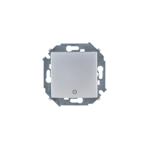 Simon 15 Алюминий Кнопка клавишная с пиктограммой, 16А, 250В, винт.заж.