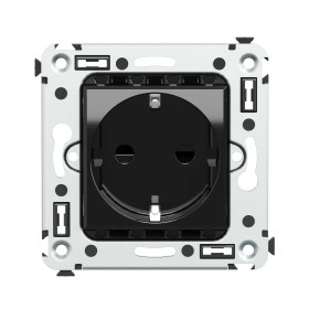 DKC Avanti Розетка в стену, 2P+E, с з/ш, 