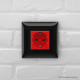 Розетка в стену, 2P+E, с з/ш, Avanti, красный квадрат