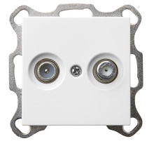 Jasmart G Белый глянцевый Розетка TV+FM оконечная