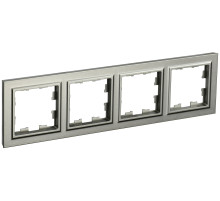 IEK BRITE BASE Шампань Рамка 4-м РУ-4-БрШ