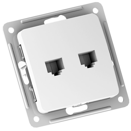 РСКК-440 Розетка компьютерная скрытой установки, механизм, цвет белый