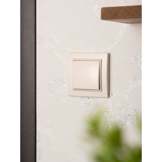 Минск Кнопка нажимная СП, 10А, бежевая EKF