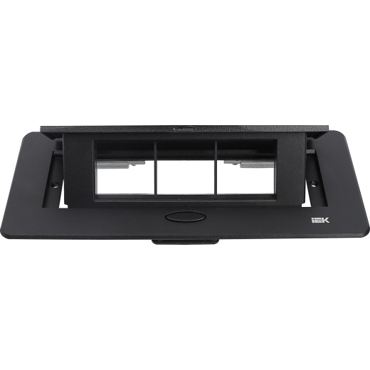 PRIMER Блок розеточный с выдвиж. крышкой 6 мод. черн. IEK