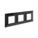 Рамка из металла 3 поста (6 мод.), Avanti, черная