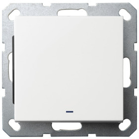 Jasmart G Белый глянцевый Выключатель 1-кл с подсветкой 10A 250V~