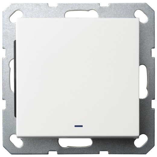 G Белый глянцевый Выключатель 1-кл с подсветкой 10A 250V~