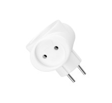 REXANT Тройник электрический биметалл 220В, 6А белый.