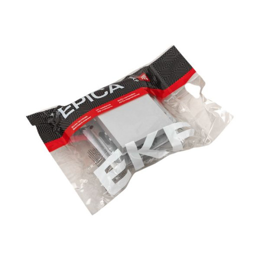 Механизм выключателя, одноклавишный, кнопочный, алюминий Эпика EKF