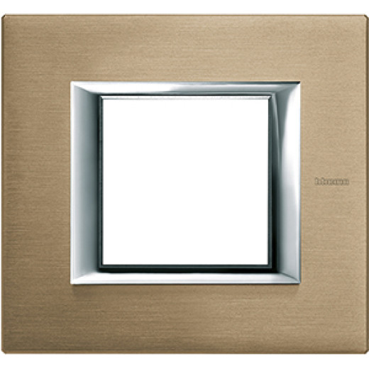 Axolute декоративные накладки прямоугольной формы, алюминий, титан, на 2 модуля