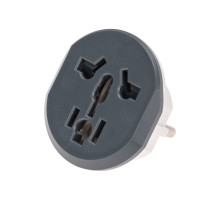 REXANT Адаптер универсальный (переходник) 16А с заземлением, серо-белый.