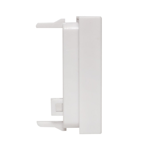 Вставка розеточная TERACOM PRO 45x22,5мм формат Mosaic на 1 модуль Keystone со шторкой и маркером белая