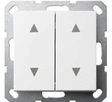 Jasmart G Белый глянцевый Выключатель 2-кл жалюзи 10A 250V~