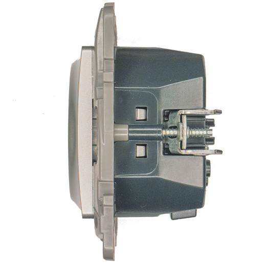 Розетка с заземлением с USB тип C - Legrand Etika - со шторками 16А 250В 1500мА 7,5Вт безвинтовые зажимы - алюминий