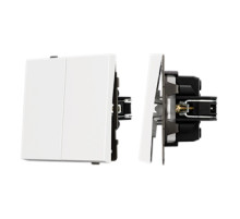 Arlight Механизм выключателя двухклавишный проходной SWT-TENDO-MKP2-PL-WH (230V, 10A) (-)