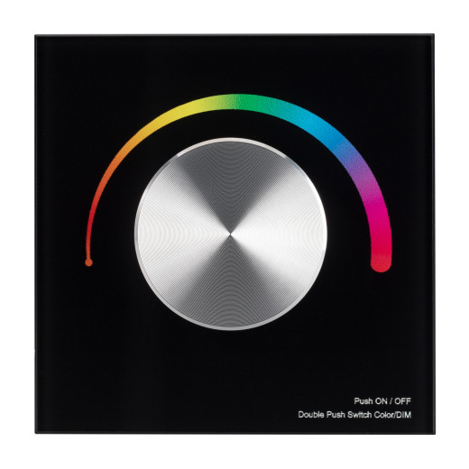 Панель SMART-P5-RGB-G-IN Black (3V, Rotary, 2.4G) (Arlight, IP20 Пластик, 5 лет)