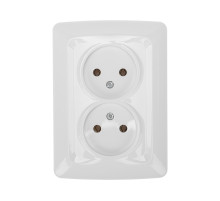 KRANZ DEA Розетка 2-ая б/з с/у 10А  Бел