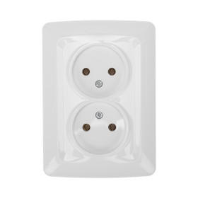 KRANZ DEA Розетка 2-ая б/з с/у 10А  Бел